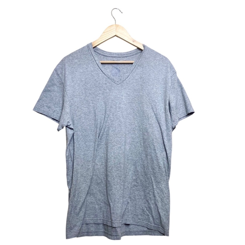 Polo Ralph Lauren Mens‎ Classic Fit V-Neck T-Shirt Heather Gray Cotton Large